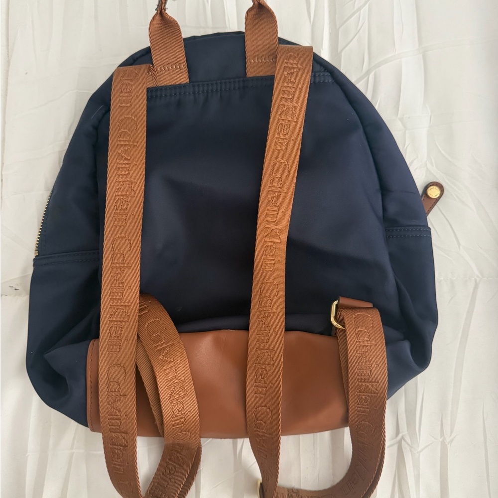 Calvin Klein Navy and Tan Backpack - Picture 3 of 8